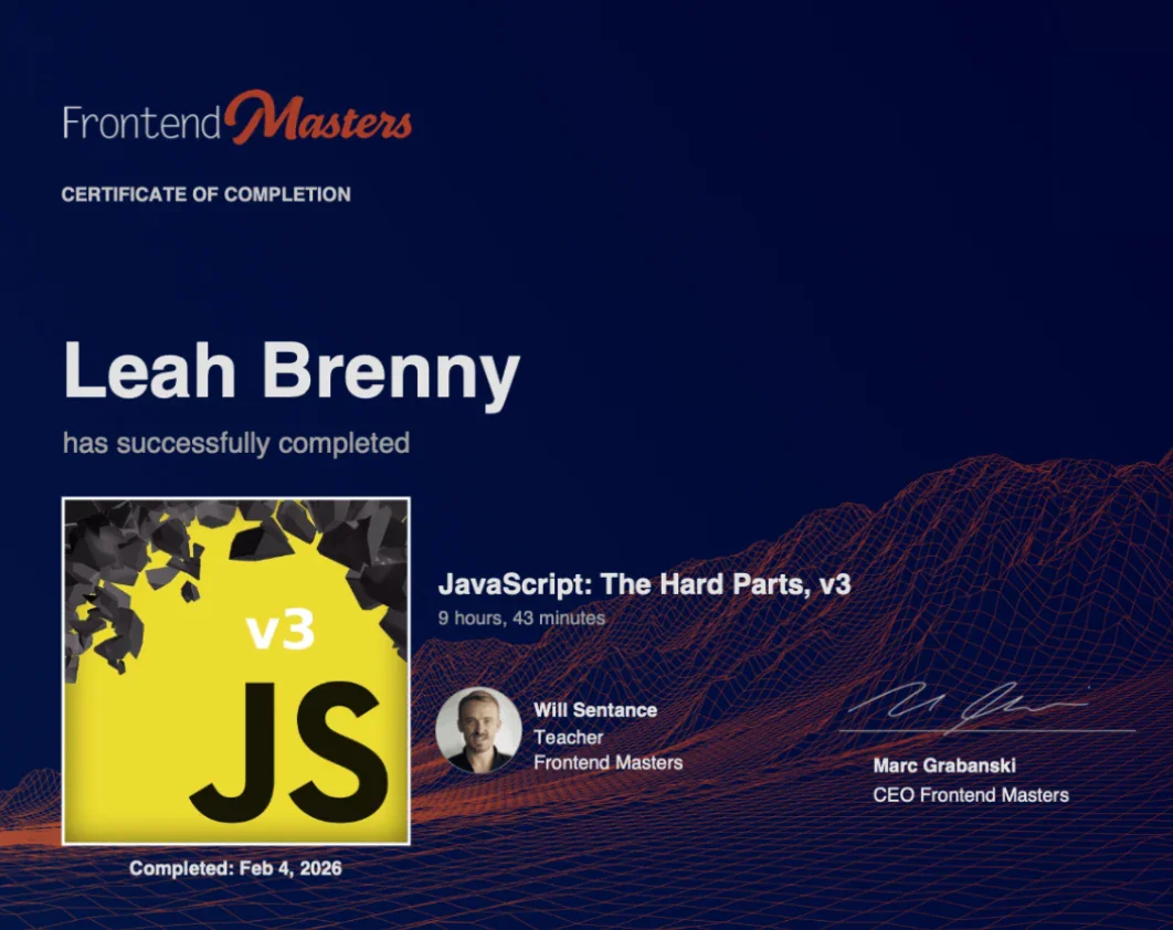 Sample completion certificate