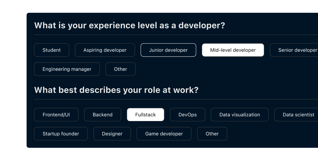 peronsalized learning path: choosing skills you want to learn
