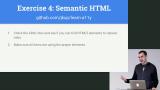 Exercise 4: Semantic HTML