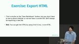 Export HTML File Exercise