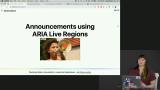 Announcements with ARIA Live Regions